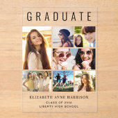 写真モダンアクリル卒業発表 アクリル招待状 (正面)