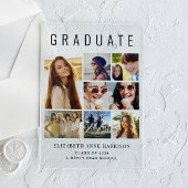 写真モダンアクリル卒業発表 アクリル招待状