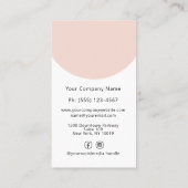 写真モダンアーチメイクアップ美しい業界 名刺 (裏面)