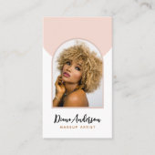 写真モダンアーチメイクアップ美しい業界 名刺 (正面)