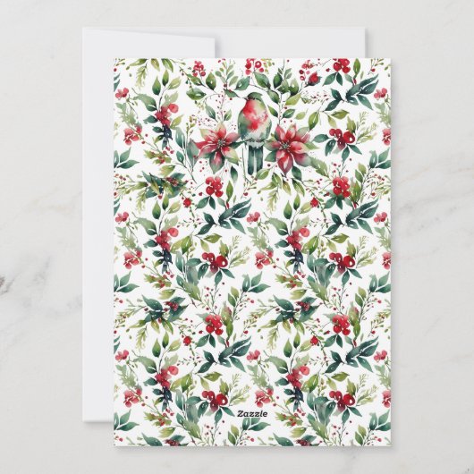 写真モダンアーチリースメリークリスマス シーズンカード (裏面)