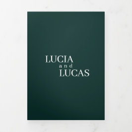 写真モダンエメラルドグリーンオールインワン結婚ズ 三つ折りプログラム