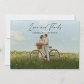 写真モダンエレガントありがとうご結婚ざいます サンキューカード (正面)