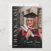 写真モダンエレガントの卒業 サンキューカード (正面)