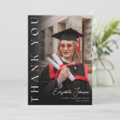 写真モダンエレガントの卒業 サンキューカード (スタンド正面)