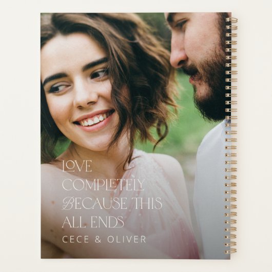写真モダンエレガントの愛の完全なギフト プランナー手帳 (裏面)