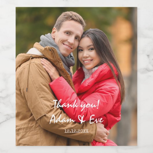 写真モダンエレガントの有結婚難を祈る ワインラベル (シングルラベル)