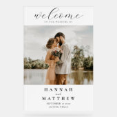 写真モダンエレガントの結婚歓迎 アクリルサイン (正面)
