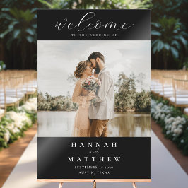 写真モダンエレガントの結婚歓迎 アクリルサイン