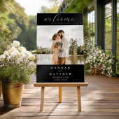 写真モダンエレガントの結婚歓迎 アクリルサイン