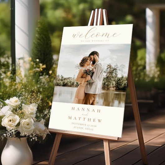 写真モダンエレガントの結婚歓迎 アクリルサイン