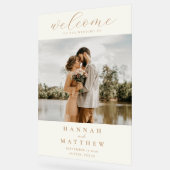 写真モダンエレガントの結婚歓迎 アクリルサイン (傾斜)