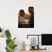 写真モダンエレガントの結婚歓迎 ポスター (ホームオフィス)