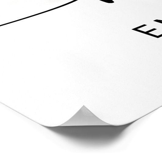 写真モダンエレガントの結婚歓迎 ポスター (角)