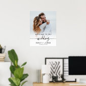 写真モダンエレガントの結婚歓迎 ポスター (ホームオフィス)