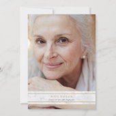 写真モダンエレガントの葬儀お祝い 招待状 (裏面)