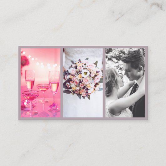 写真モダンエレガントコラージュ 名刺 (正面)