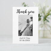 写真モダンエレガントシンプル結婚は感謝していあなた サンキューカード (スタンド正面)