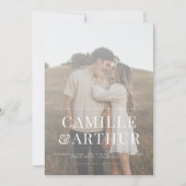 写真モダンエレガントスタイリッシュ結婚の 招待状 (正面)