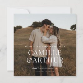 写真モダンエレガントスタイリッシュ結婚の 招待状