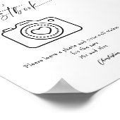 写真モダンエレガントポラロイドゲストブックサイン ポスター (角)