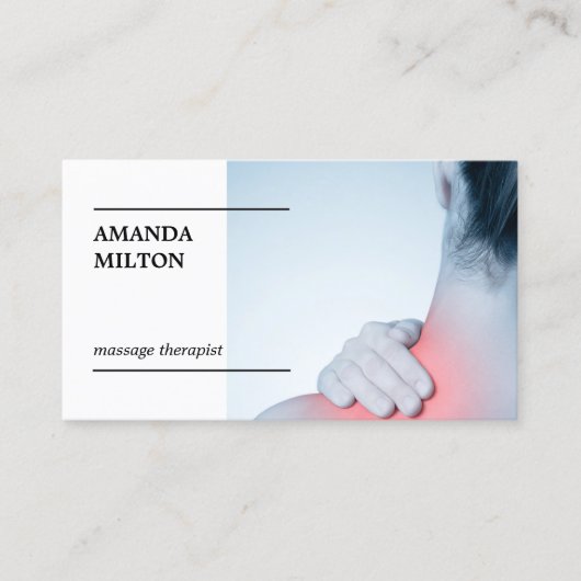 写真モダンエレガントマッサージセラピストビジネスCa 名刺 (正面)