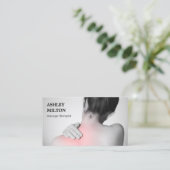 写真モダンエレガントマッサージセラピスト 名刺 (スタンド正面)