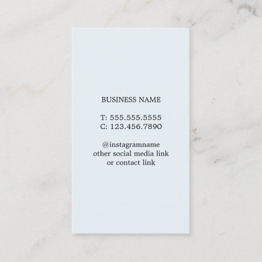 写真モダンエレガントマッサージセラピスト 名刺 (裏面)