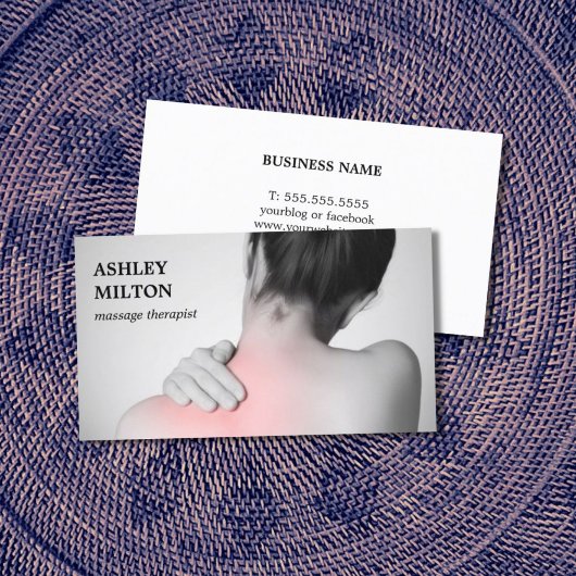 写真モダンエレガントマッサージセラピスト 名刺