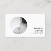 写真モダンエレガントマッサージセラピスト 名刺 (正面)