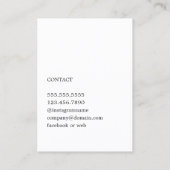 写真モダンエレガントマッサージセラピスト 名刺 (裏面)