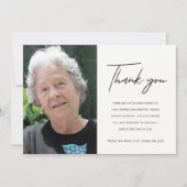 写真モダンエレガントミニマル悔やみや弔慰記念碑 サンキューカード (正面)