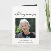 写真モダンエレガントミニマル悔やみや弔慰記念碑 サンキューカード (正面)