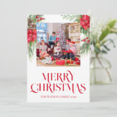 写真モダンエレガントメリー・クリスマス シーズンカード (スタンド正面)