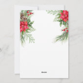 写真モダンエレガントメリー・クリスマス シーズンカード (裏面)