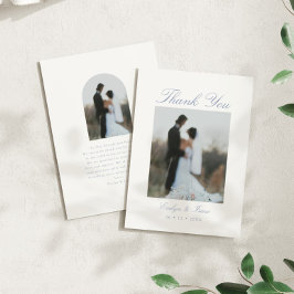 写真モダンエレガントメ結婚ッセージ サンキューカード