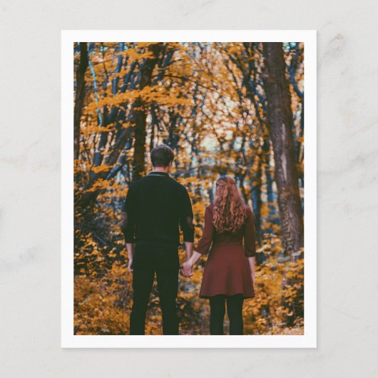 写真モダンエレガント予算結婚式招待状 (裏面)