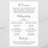 写真モダンエレガント予算結婚式 プログラム チラシ (裏面)