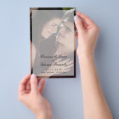 写真モダンエレガント予算結婚式 プログラム チラシ (ハンドル)