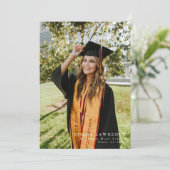 写真モダンエレガント卒業党招待状 招待状 (スタンド正面)