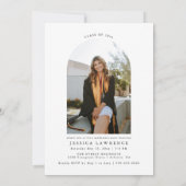 写真モダンエレガント卒業党招待状 招待状 (裏面)