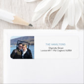 写真モダンエレガント差出人住所ラベル ラベル (インサイチュ)