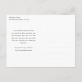 写真モダンエレガント日付の保存 案内ポストカード (裏面)