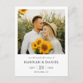 写真モダンエレガント日付の保存 案内ポストカード (正面)