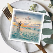 写真モダンエレガント結婚披露宴 スタンダードカクテルナプキン