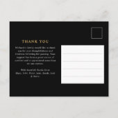 写真モダンエレガント葬儀/メモリアル ポストカード (裏面)