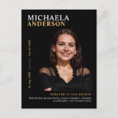 写真モダンエレガント葬儀/メモリアル ポストカード (正面)