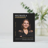 写真モダンエレガント葬儀/メモリアル ポストカード (スタンド正面)