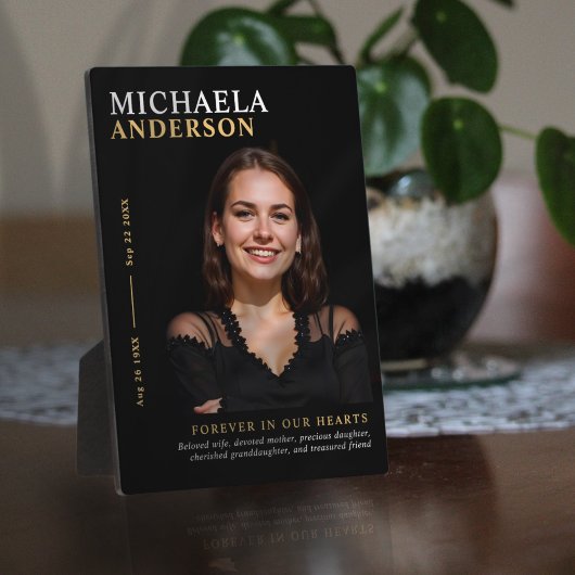 写真モダンエレガント記念Keepsakeテーブルトップ フォトプラーク