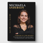 写真モダンエレガント記念Keepsakeテーブルトップ フォトプラーク (正面)